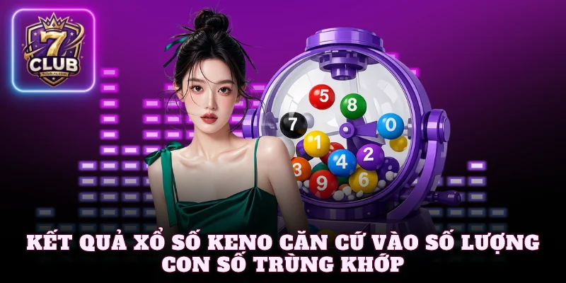 Kết quả xổ số Keno căn cứ vào số lượng con số trùng khớp